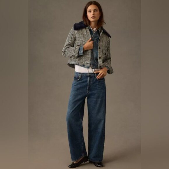 Anthropologie Jackets & Blazers - ANTHROPOLOGIE MAEVE tweed faux fur-collar jacket Sz M NEW